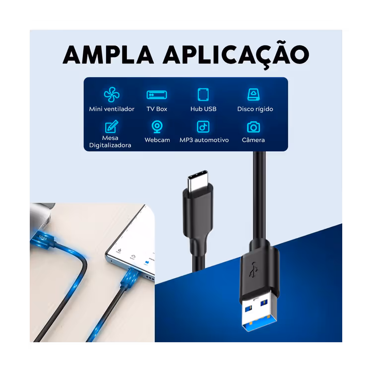 Cabo USB Tipo C DTimp