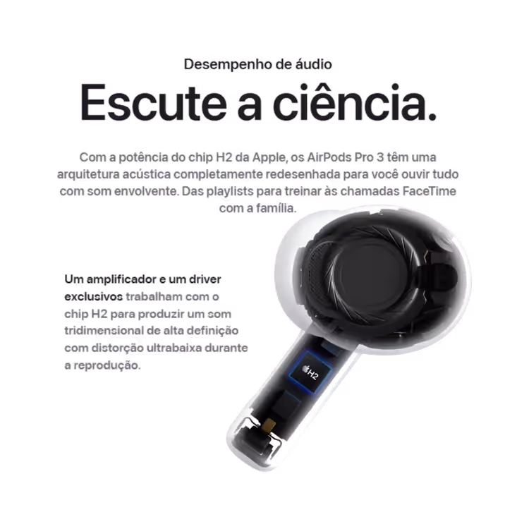 Fone de Ouvido sem Fio Apple AirPods Pro 3